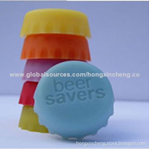 Silicone Bottle Cap/Beer Caver with Silkscreen Printing